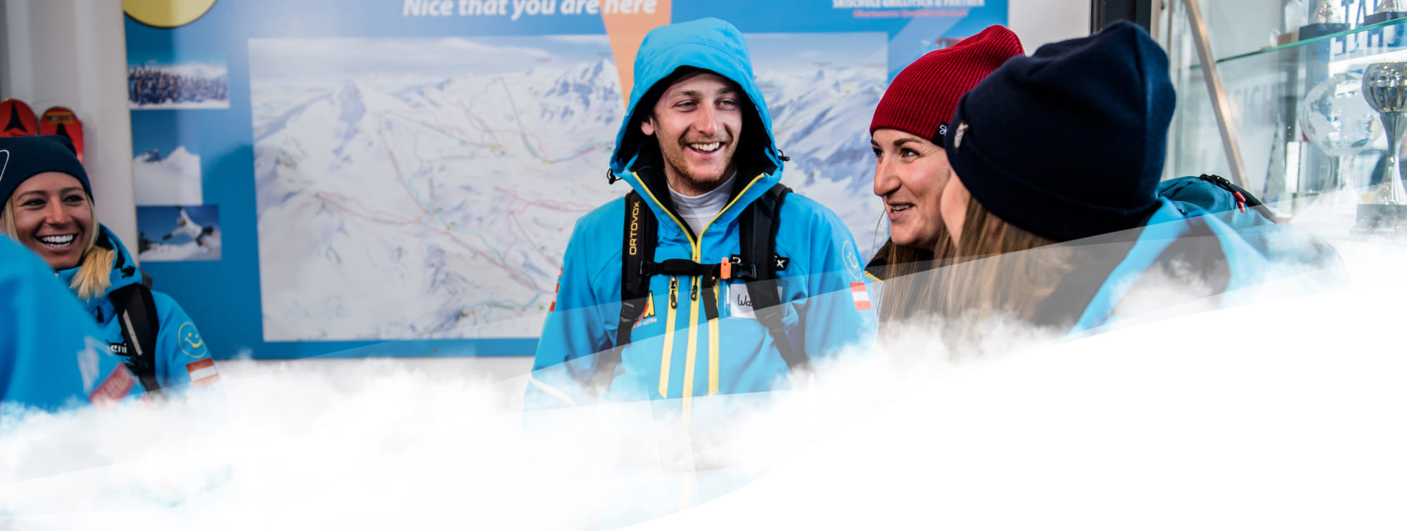 Teammitglieder lachen - CSA Smiley Company in Obertauern