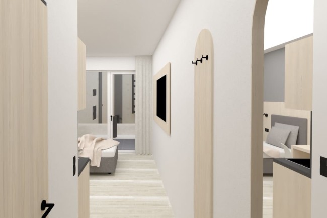 Eingang zur Wohnung / Blick in die Wohnung © GMP Architektur ZT GmbH