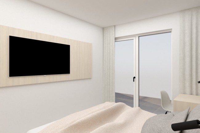 TV im Zimmer © GMP Architektur ZT GmbH